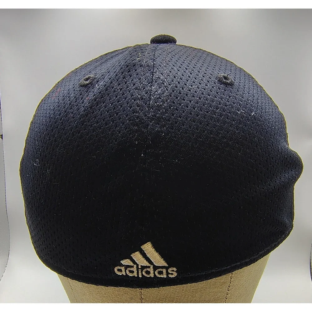 Adidas Black Baseball Cap‎ Flex Fit Logo Performance Sportswear Golf Hat